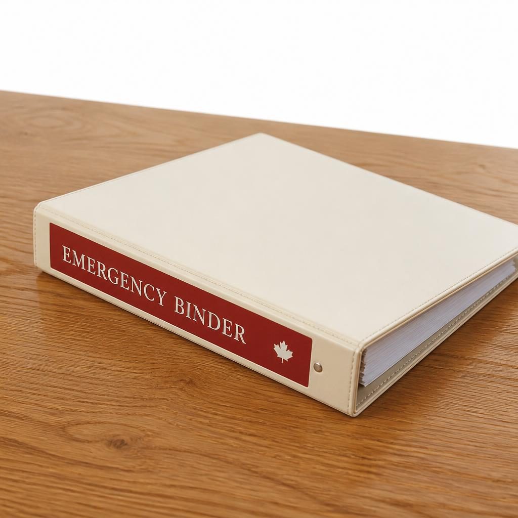 Get the Canadian Emergency Binder mockup